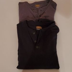 Foundry Mens long sleeve tee 1/4 button down